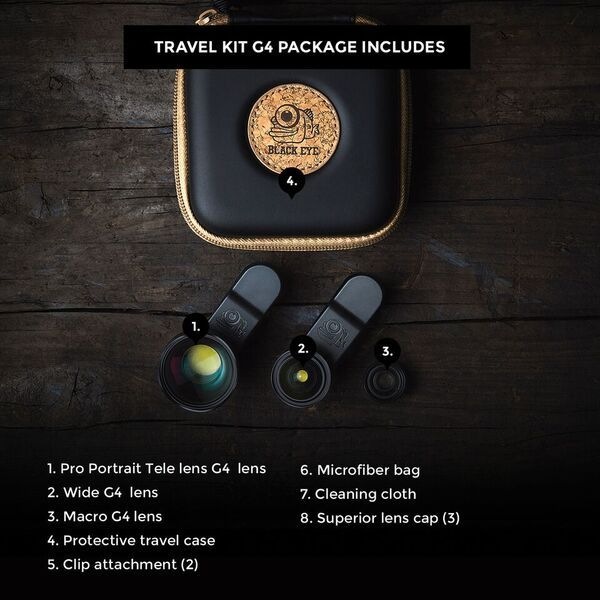 Produktbild Black Eye Travel Kit G4 Objektiv