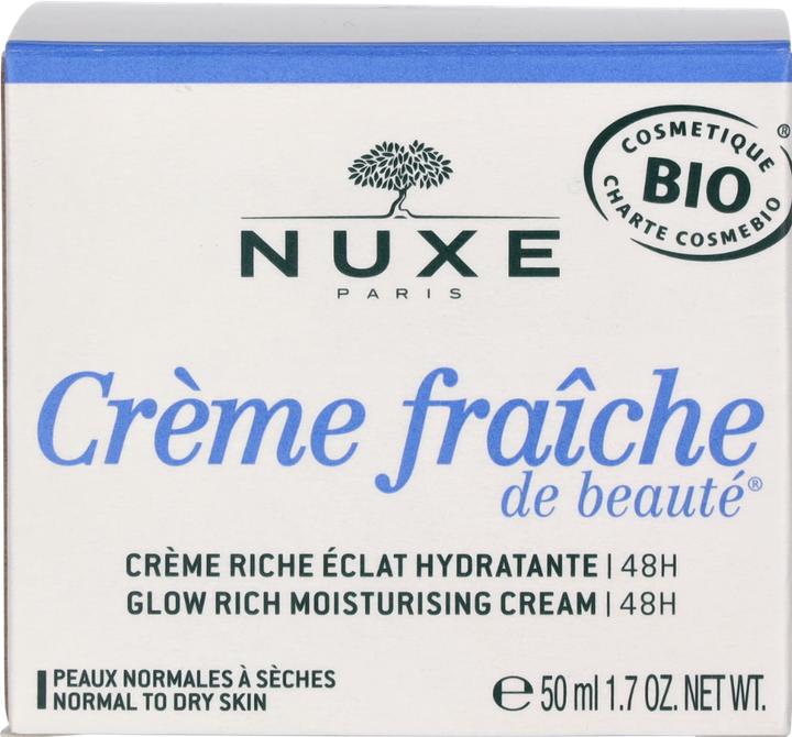 Produktbild Nuxe Creme Fraiche De Beauté Riche Hydratant BIO 50 ml (50 ml, Tagescreme)