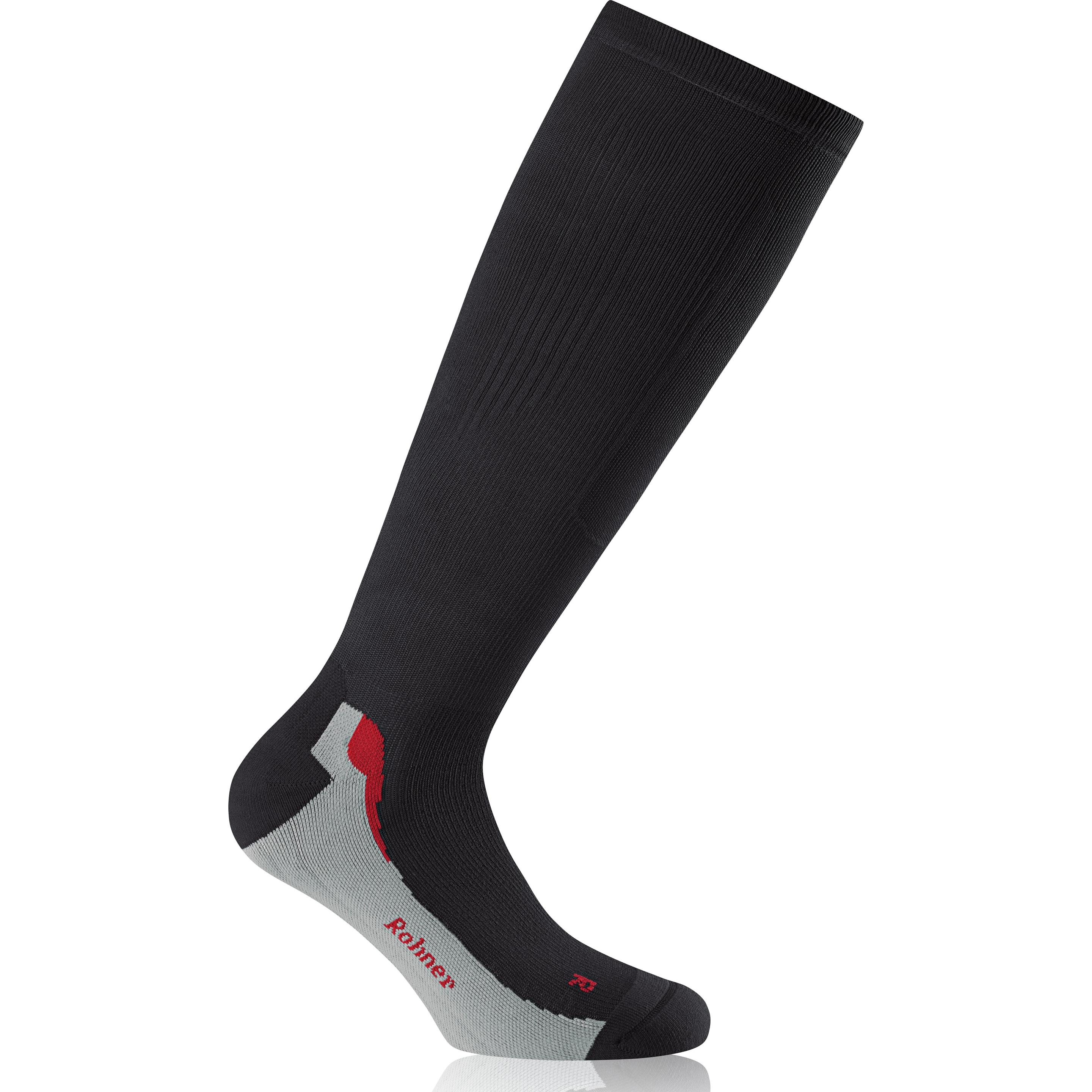 Rohner, Unisex, Sportsocken, Compression R-Power Socke (39 - 41), Schwarz