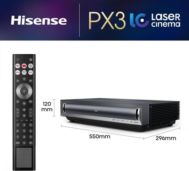 Immagine prodotto Hisense PX3 (UHD, 2800 lm, 0.22 :1)