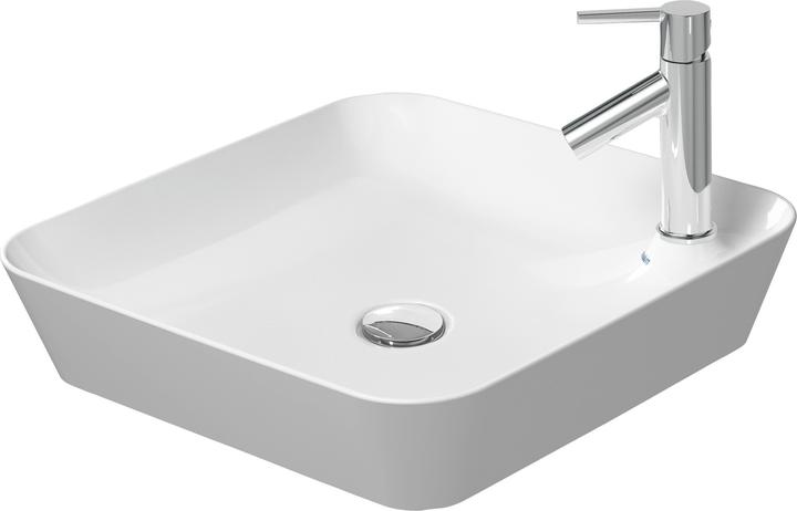 Produktbild Duravit Aufsatzbecken CAPE COD o ÜL m Arm-Ins 460x460mm 1 Hahnloch weiss (460 mm, 460 mm)