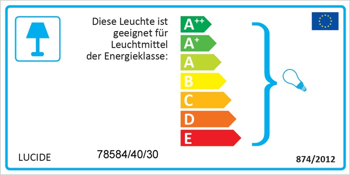 Label énergétique Lucide Tahar (E27)