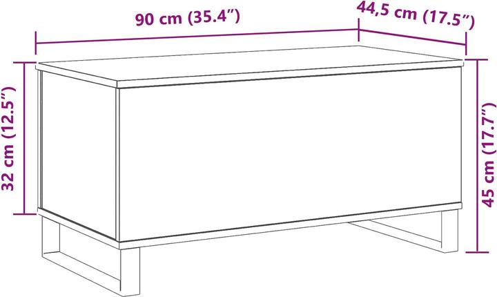 Immagine prodotto vidaXL Tavolino da caffè (90 x 44,5 x 45 cm)