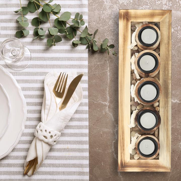 Actual product image Relaxdays Tealight holder (39.5 x 13 x 13.5 cm)