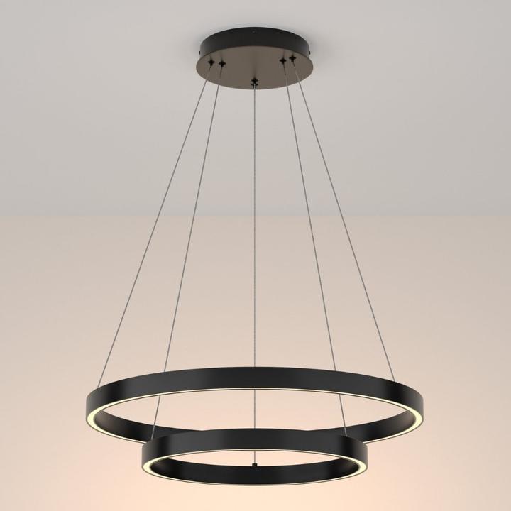 Produktbild Maytoni Rim LED Pendelleuchte, Hängeleuchte 61W 60cm Schwarz 85Ra Warmweiss (3500 lm)