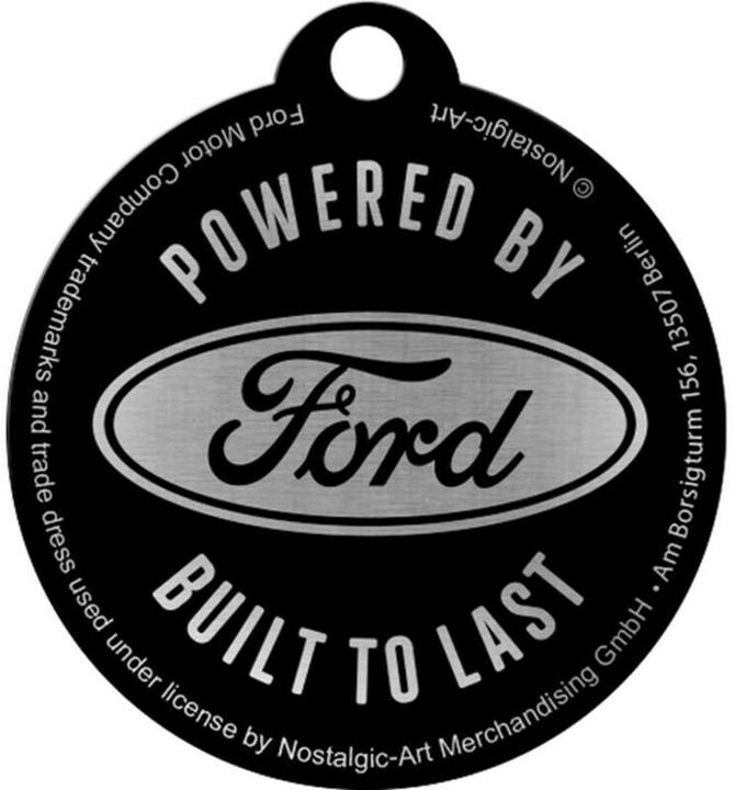 Actual product image Nostalgic-Art Merchandising Nostalgic Art key ring Ford Ø 4 cm, blue/white, motif: logo