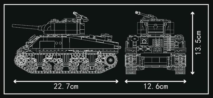 Actual product image Mould King 20024 - M4 Sherman tank