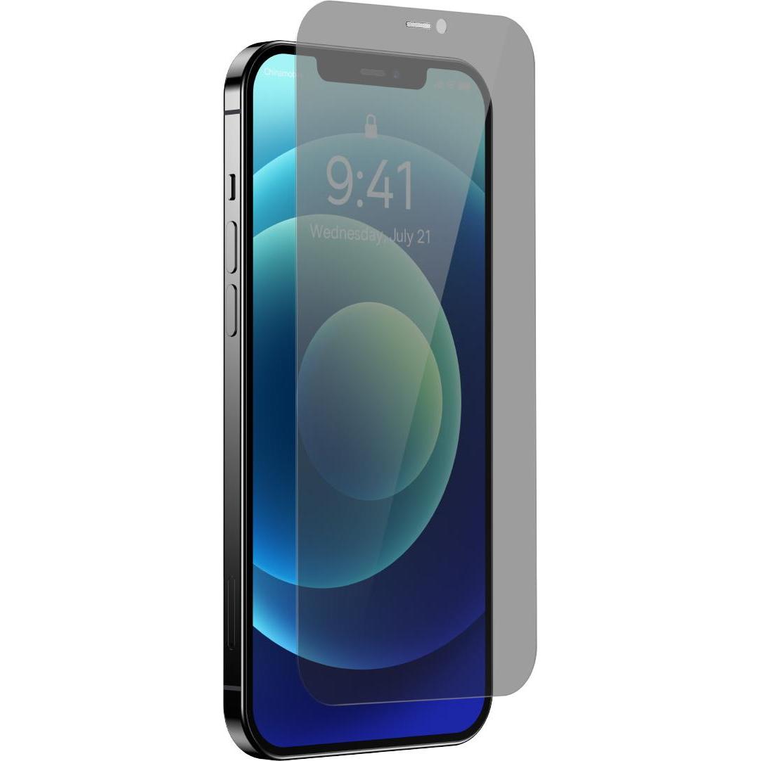 Baseus Full-glass Crystal Tempered Glass Film and anti-spy function for iP 12 Pro Max 6.7 (2 Stück, Apple iPhone 12 Pro ...