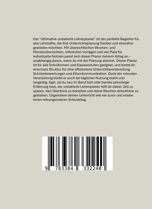 Produktbild Der ultimative undatierte Lehrerplaner