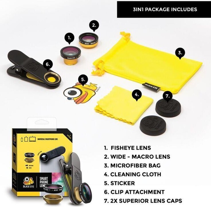 Actual product image Black Eye 3in1 Combo Kit G4 Lens