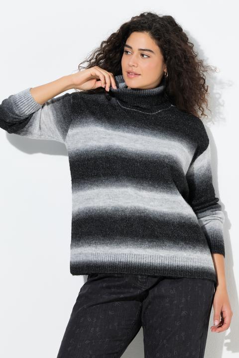 Produktbild Ulla Popken Pullover, Farbverlauf, Stehkragen, Langarm (58)