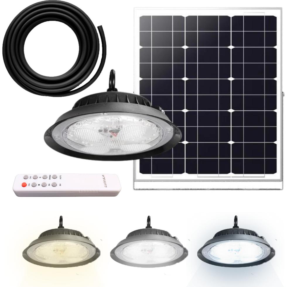 Luxula, Illuminazione esterna, Lampada a sospensione LED solare, CCT, 40 W, 500 lm (500 lm, IP44)