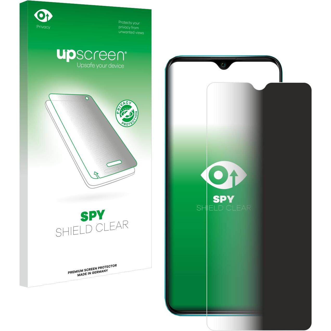 upscreen Spy Shield Blickschutzfolie (1 Stück, Wiko Power U10), Smartphone Schutzfolie, Blau