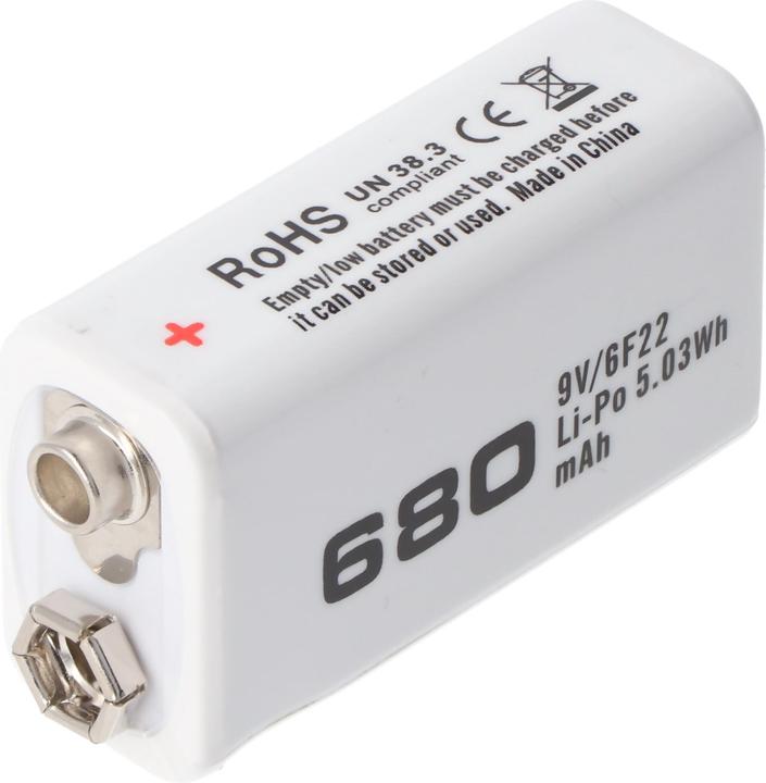 Image du produit AccuCell Akku 9V-Block, 6LR61, 6F22 (1 pcs, 9V Block, 650 mAh)
