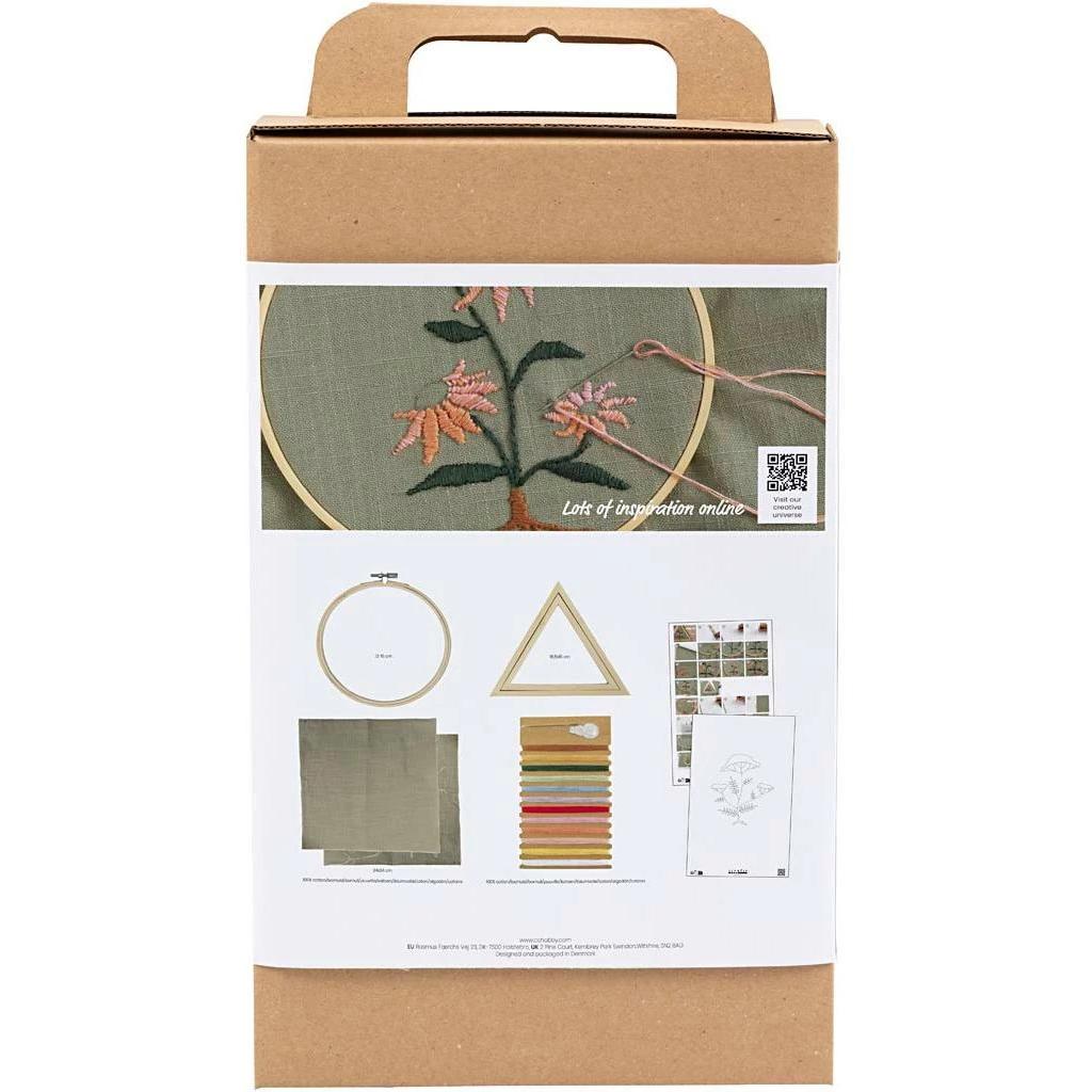 Thumbnail - Creativ Company DIY Kit - Embroidery, Handarbeitsset, Mehrfarbig