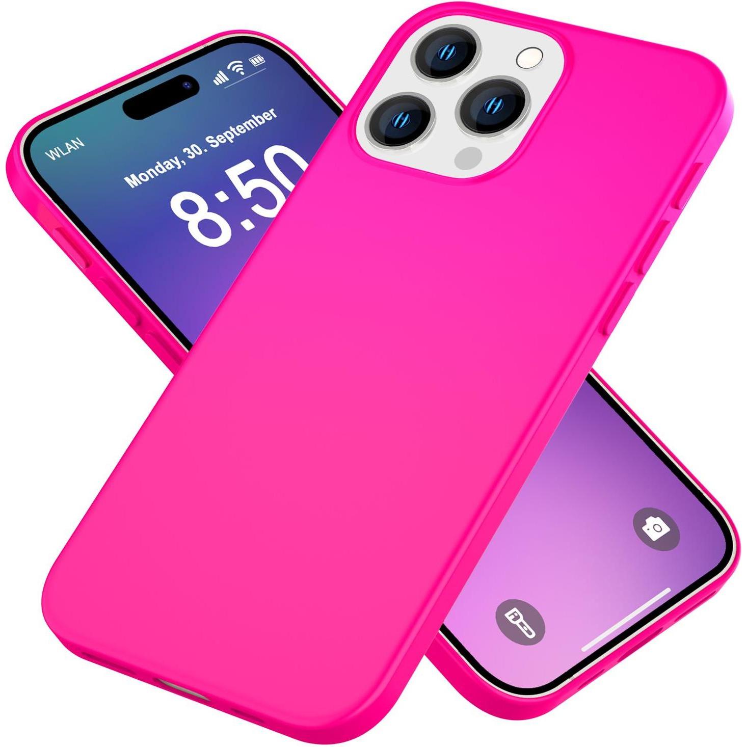 Thumbnail - Nalia Neon Silikon Hülle (Apple iPhone 16 Pro Max), Smartphone Hülle, Pink