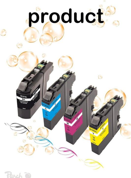 Image du produit Peach Encre Brother LC-125/7 XL BK, C, M, Y (C, CF, M, Y)