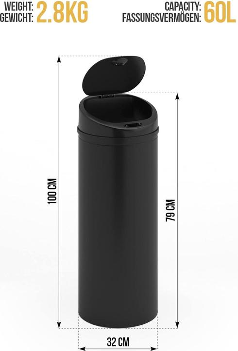 Produktbild Jago Mülleimer mit Sensor (60 l)