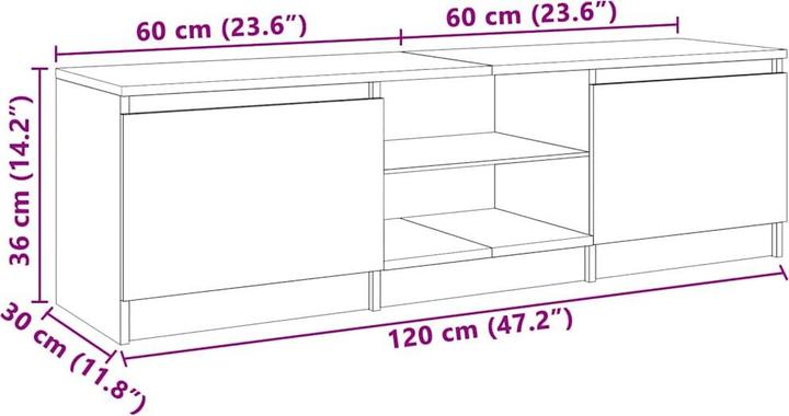 Produktbild VidaXL Skylar (120 x 30 x 35.5 cm)