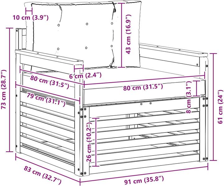 Image du produit vidaXL Outdoor-Sofa