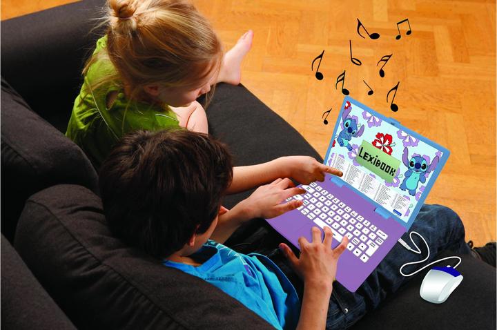 Actual product image Lexibook Learning laptop Stitch DE/ENG with 124 activities Blue/purple (German, English)