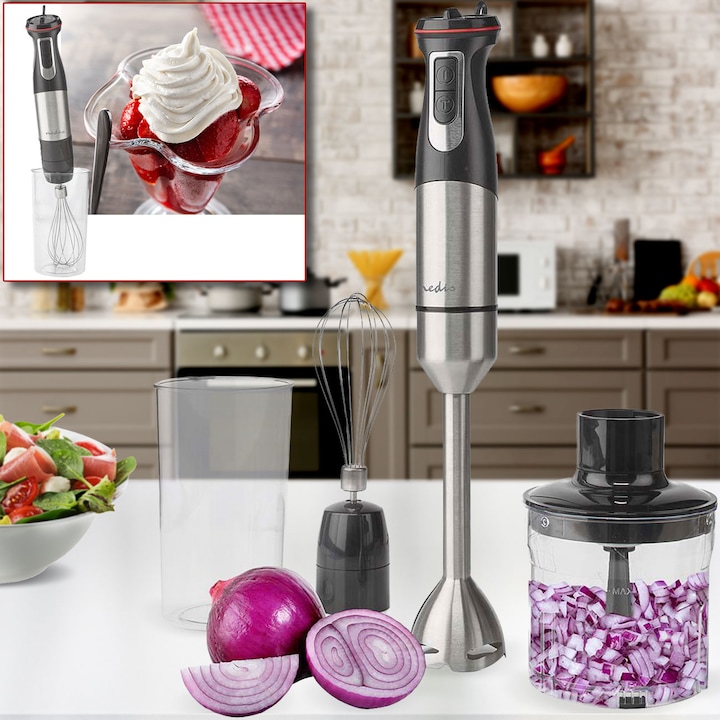 Produktbild Nedis Stabmixer | 800 W | Geschindigkeitseinstellung: variable Geschwindigkeitskontrolle | Hubschrau (EU-Stecker)