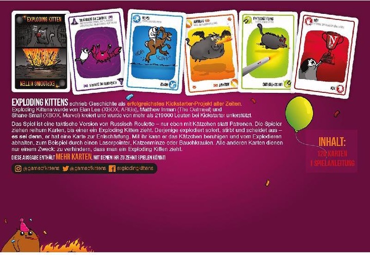 Image du produit Asmodée DUPLIKAT Exploding Kittens Party-Pack (Allemand)