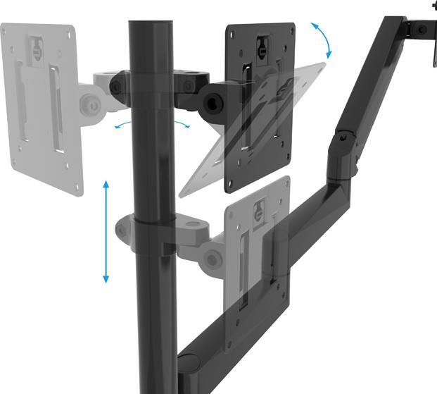 Produktbild b-tech Full Motion Triple Screen (Tisch, 32.01", 27 kg)