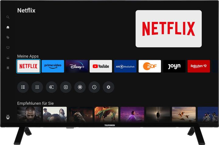 Produktbild Telefunken XF43TO750S (108 cm (43 Zoll), schwarz, FullHD, Triple Tuner, SmartTV, TiVo Betriebssystem) (43", LED, Full HD, 2024)