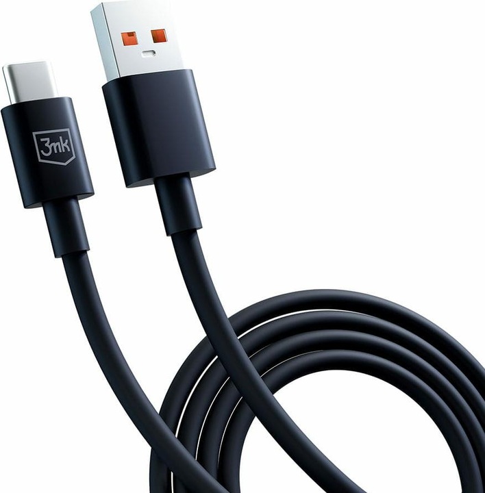 Actual product image 3MK Hyper Cable USB-A - USB-C 1.2m 5A Czarny/Black (1.20 m)
