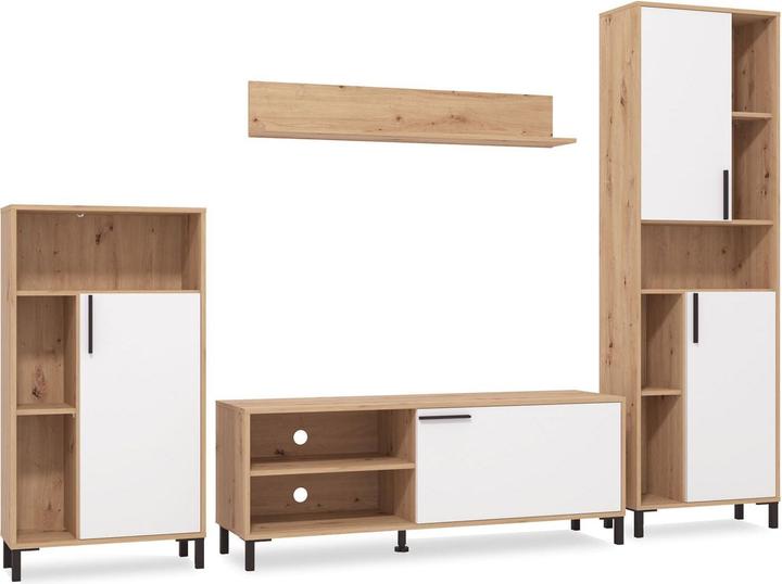 Produktbild Homestyle4u Wohnwand Anbauwand Modern Entertainment Center