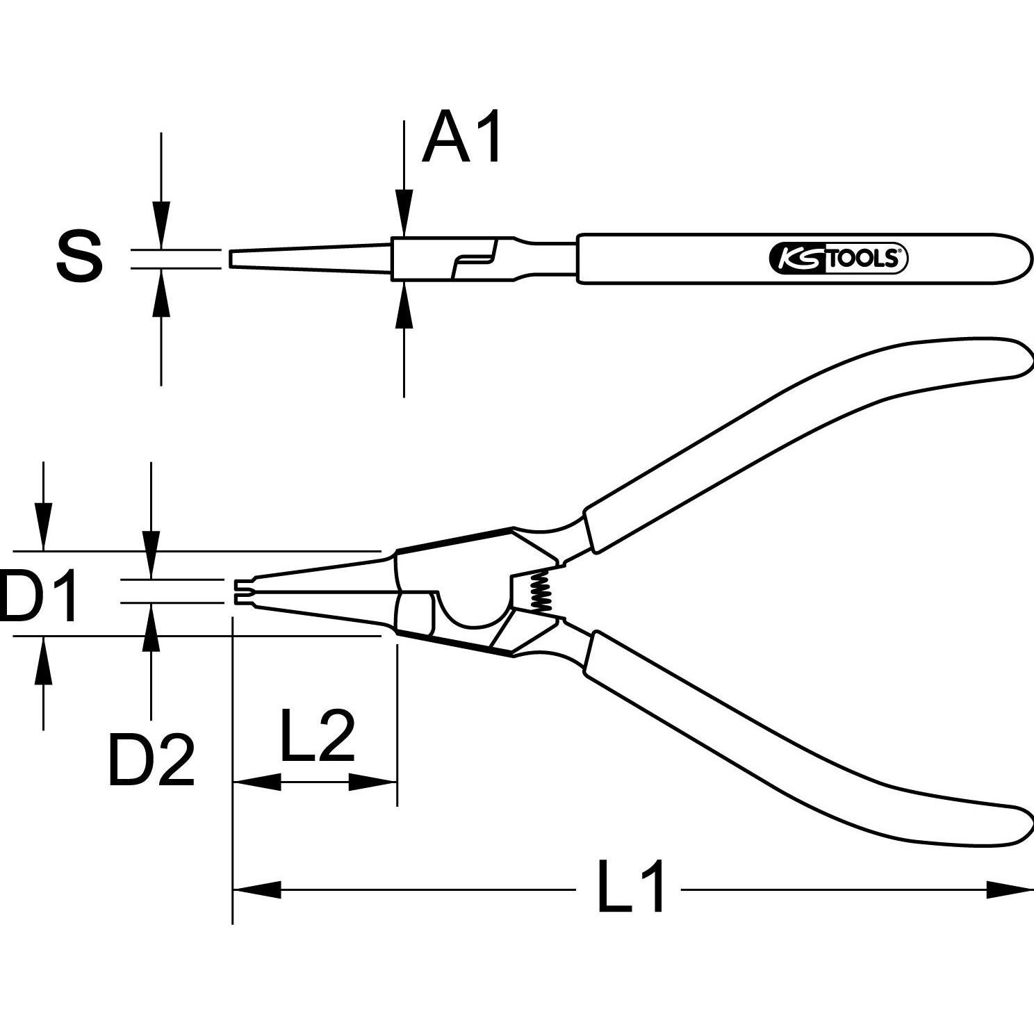 Thumbnail - KS Tools, Zange, 119.2061 (230 mm)
