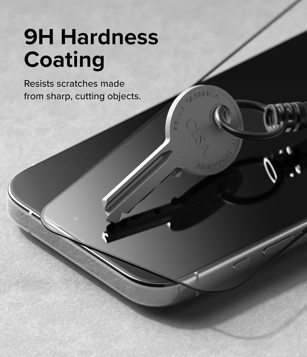 Immagine prodotto Ringke Proteggi schermo iPhone 15 Pro Max Vetro temperato Premium 9H con maschera di installazione (1 Pezzo/i, Apple iPhone 15 Pro Max)