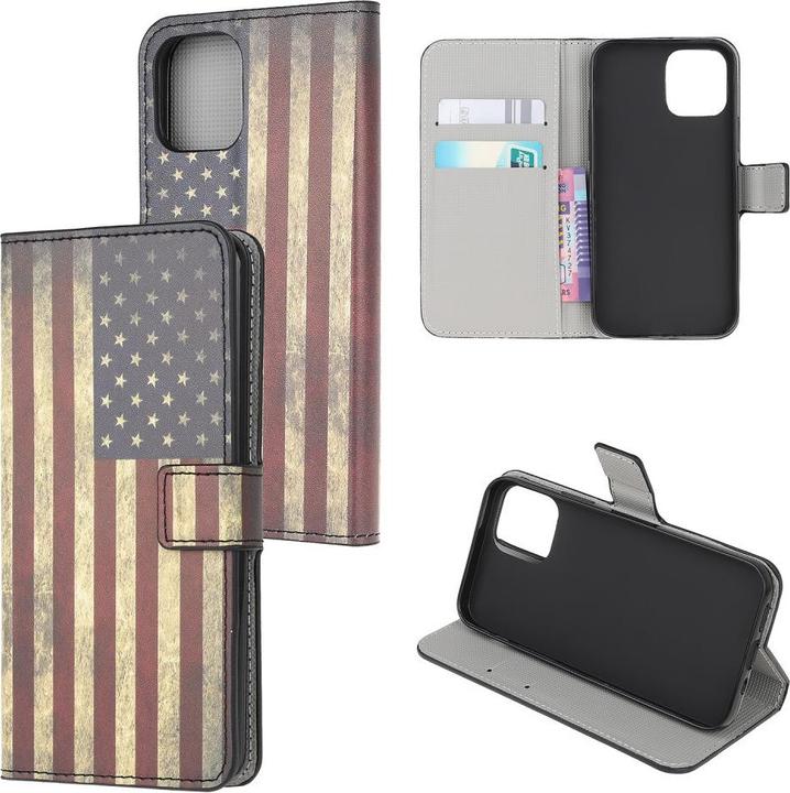 Produktbild Cover-Discount Galaxy A22 5G - Leder Hülle US Flagge (Samsung Galaxy A22 5G)