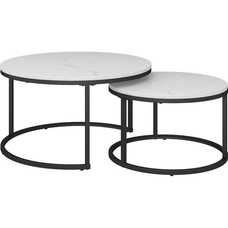Vicco, Couchtisch + Beistelltisch, Montreal (Ø 57 x 35 cm, Ø 77 x 40 cm)