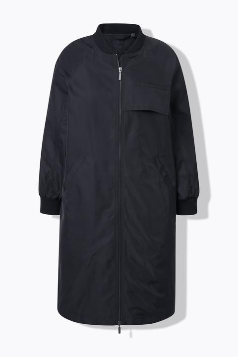 Actual product image Ulla Popken Ribbed Collar Zip-Up Coat