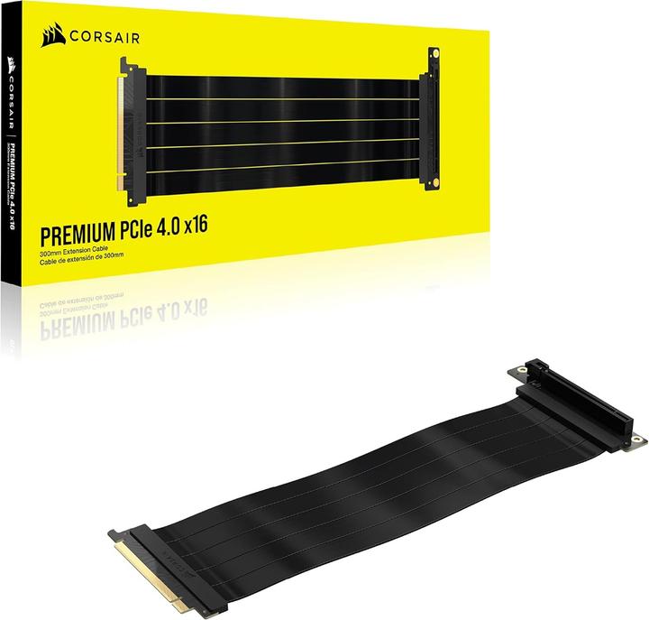 Actual product image Corsair Premium PCIe 4.0 x16 Extension Cable, 300mm