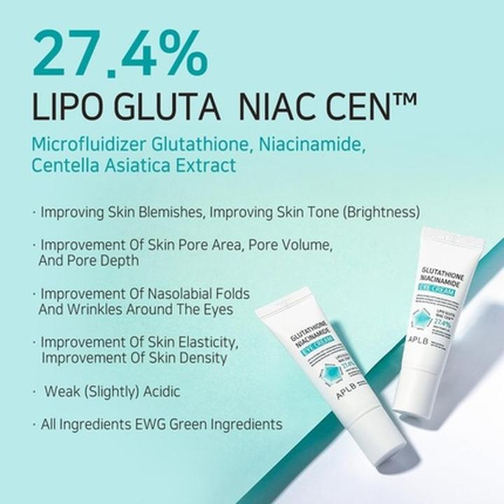 Produktbild Aplb Glutathione Niacinamide Eye Cream Lipo Gluta Niac 27.4% 0.68 (Augenpflege Crème, 0.68 ml, Tag + Nacht)