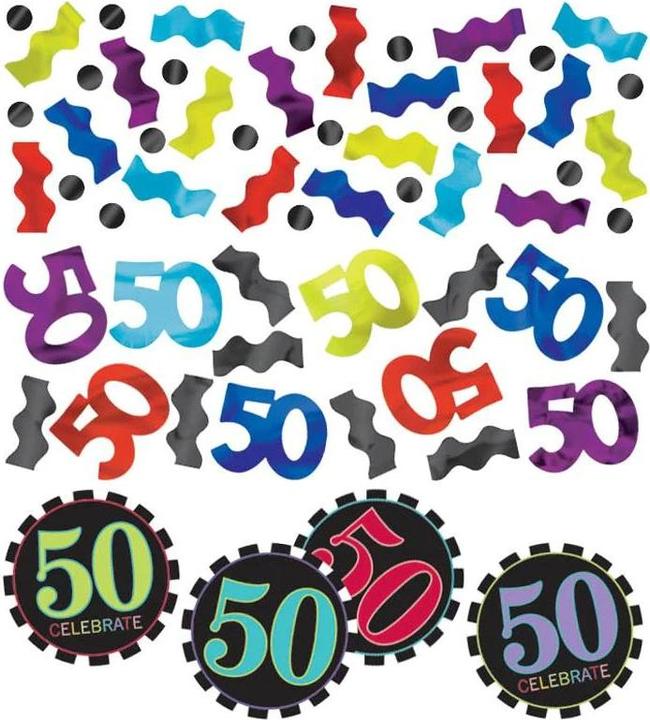 Actual product image Amscan Mixed 50th Birthday Confetti