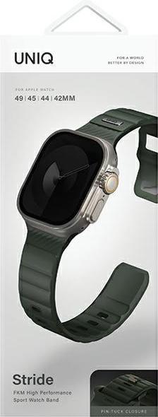 Produktbild Uniq pasek Stride Apple Watch Series 1/2/3/4/5/6/7/8/9/SE/SE2/Ultra/Ultra 2 42/44/45/49mm FKM Rubber (42 mm, 44 mm, 49 mm, 45 mm, Kunststoff)