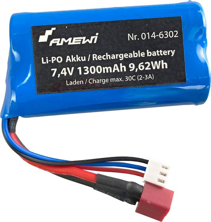 Actual product image Amewi 6051 Li-Ion battery 7.4V 1300mAh (7.40 V, 1300 mAh)