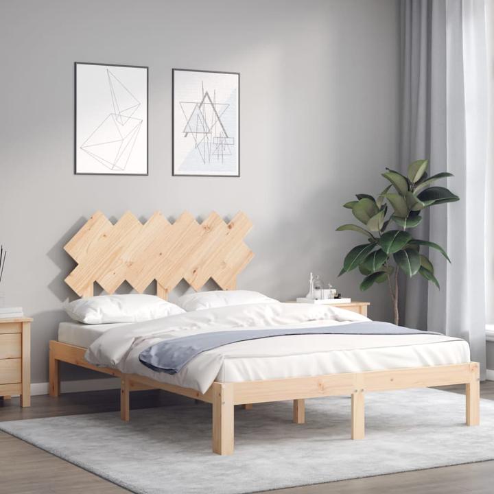 Image du produit VidaXL Massivholzbett mit Kopfteil 4FT6 Double (135 x 190 cm)