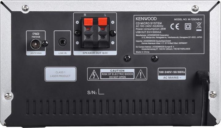 Image du produit Kenwood M-725 DAB (Bluetooth, Lecteur de CD, 1x 50 W)