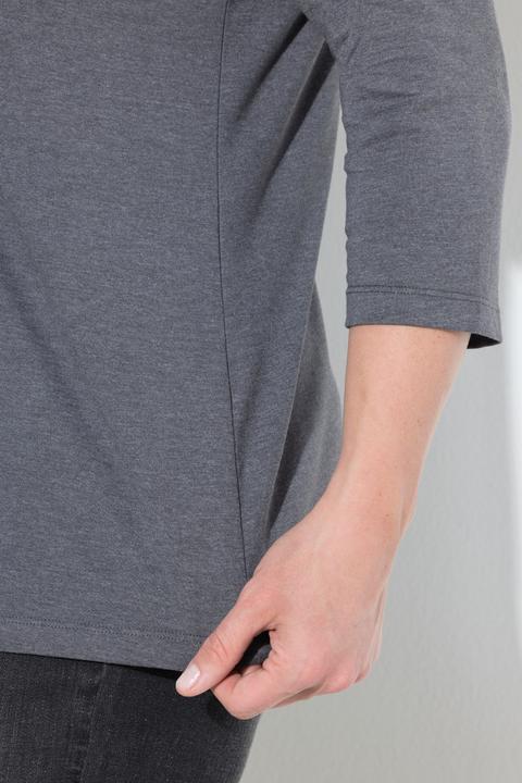 Immagine prodotto Ulla Popken Maglia classica con taschino con zip, scollo a V e maniche a 3/4 (62)