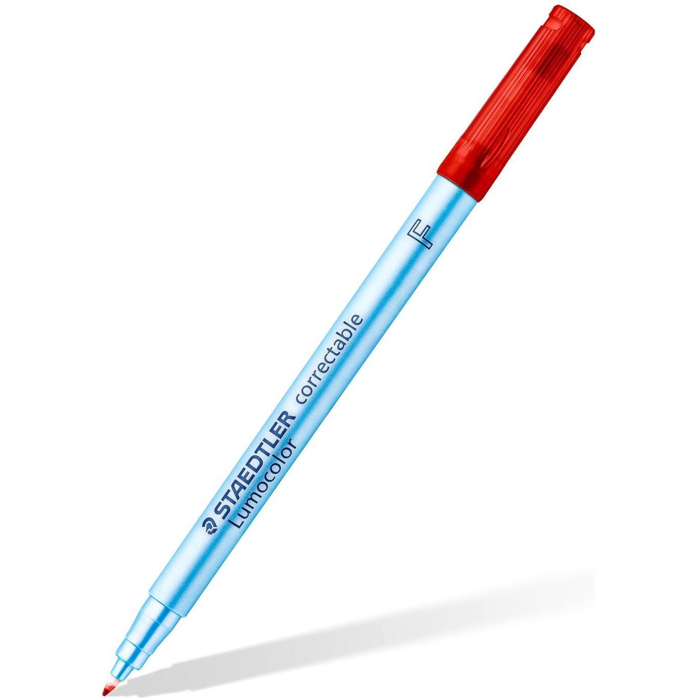 Thumbnail - 2x Staedtler, Marker, Folienstift Lumocolor correct F (Rot, 0.60 mm, 10 x)