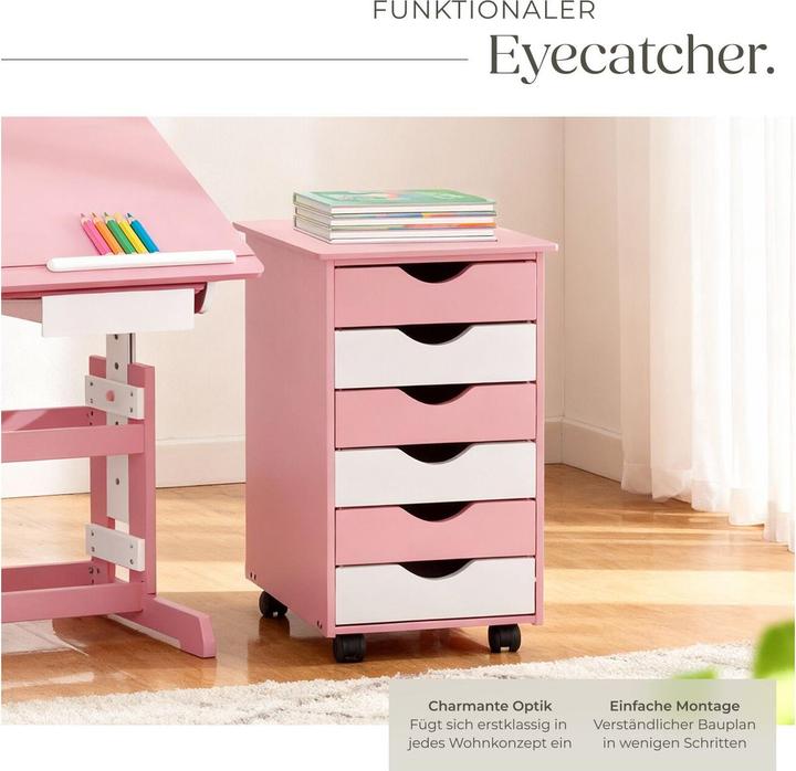 Produktbild tectake Rollcontainer (36 x 40 x 65 cm)