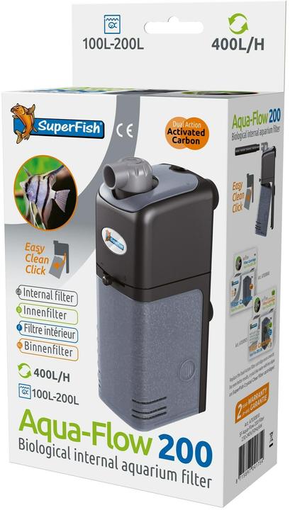 SuperFish Aquaflow 200 Filter, Produkttyp: Innenfilter, Grundfarbe (200 l, Innenfilter, Salzwasser, Süsswasser)