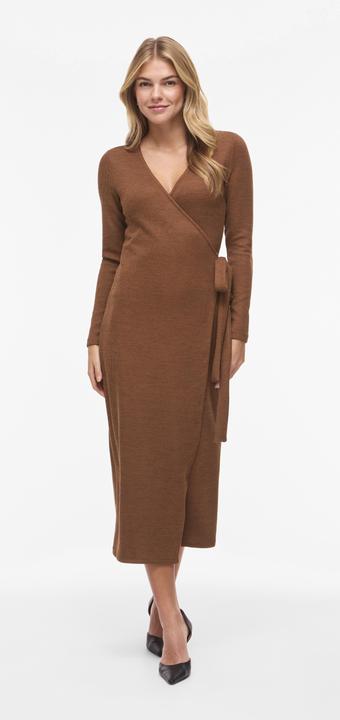 Produktbild Vila VIRAFFI Midi Kleid mit V-Ausschnitt (L)