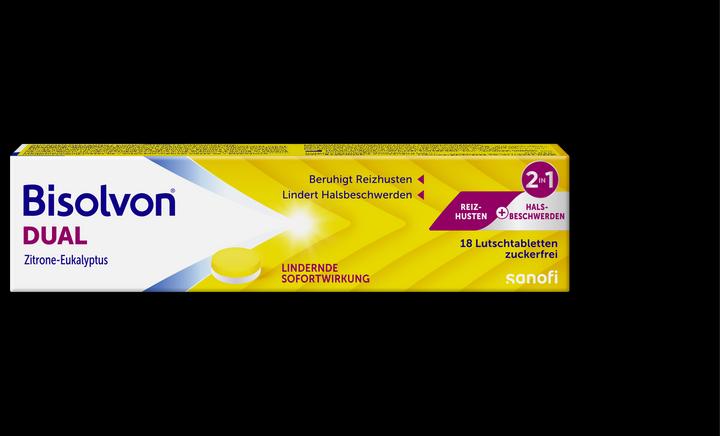 Bisolvon DUAL 2 in 1 Lutschtabletten 18 Stück (18 Stück)