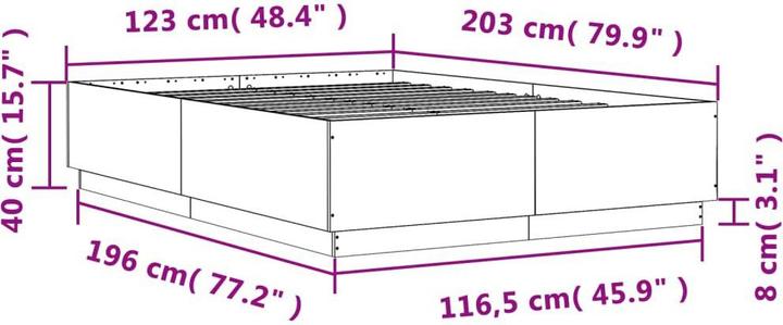 Image du produit VidaXL Cadre de lit avec LED 120 x 200cm (120 x 200 cm)